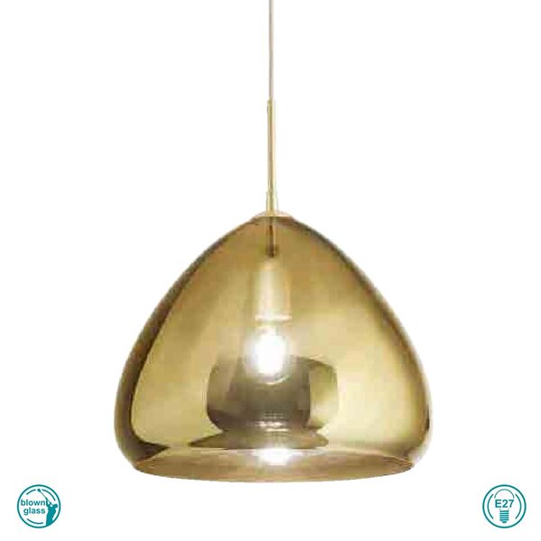 Φωτιστικό Κρεμαστό La Mia Luce Glow 3667-40-118 Χρυσό Ματ