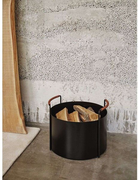 Ferm LIVING - Port Firewood Bucket Μαύρο ferm LIVING