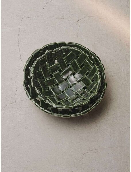 Ferm LIVING - Plait Bowl Ø30 Emerald Πράσινο ferm LIVING