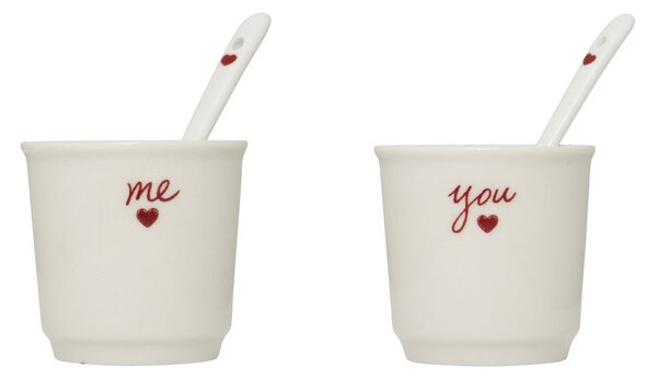 Φλυτζάνια Espresso 100ml + Κουτάλια (Σετ 2τμχ) S-D Valentine 212103