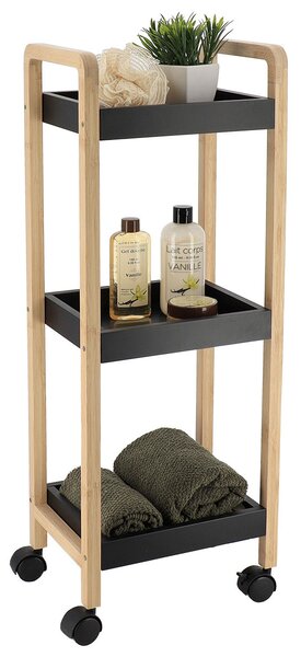 Τρόλεϊ/Ραφιέρα 3 Θέσεων (28.5X21x79) T-D Bamboo Black 98233237