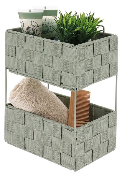 Ραφιέρα Μπάνιου Διπλή (20.5x13x28) T-D Sage Green 84230144