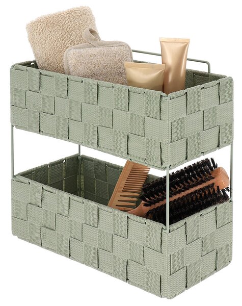 Ραφιέρα Μπάνιου Διπλή (29x12x27) T-D Sage Green 84231144