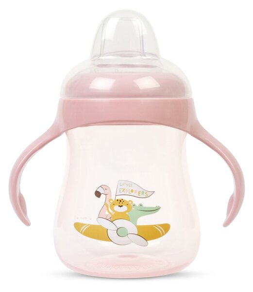 Ποτήρι Εκπαιδευτικό 250ml Saro Little Explorers Ροζ 51406