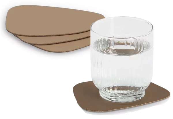 Σουβέρ (Σετ 4τμχ) Z-L Beige/Brown 27155