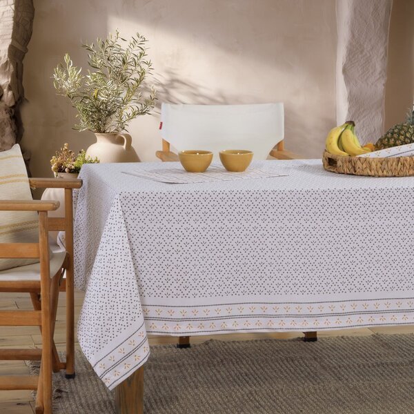 Τραπεζομάντηλο (140x140) Nef-Nef Homeware Ishmar Ecru - Black