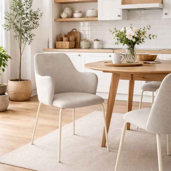 Καρέκλα Τραπεζαρίας (57.5x53x84) Spitishop Dahlia Beige