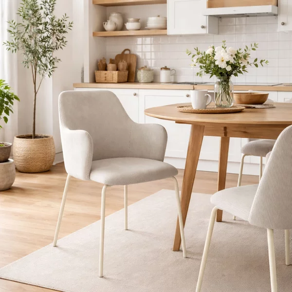 Καρέκλα Τραπεζαρίας (57.5x53x84) Spitishop Dahlia Beige
