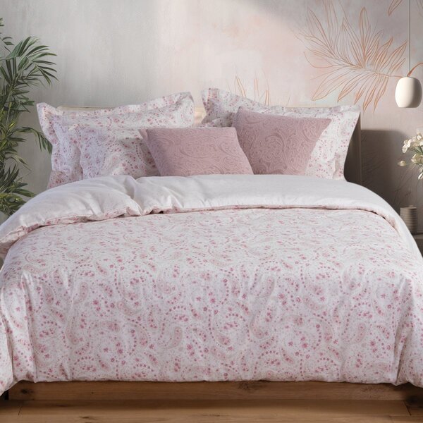 Σεντόνια Υπέρδιπλα (Σετ) Nef-Nef Homeware Premium Mirelle Ecru - Pink
