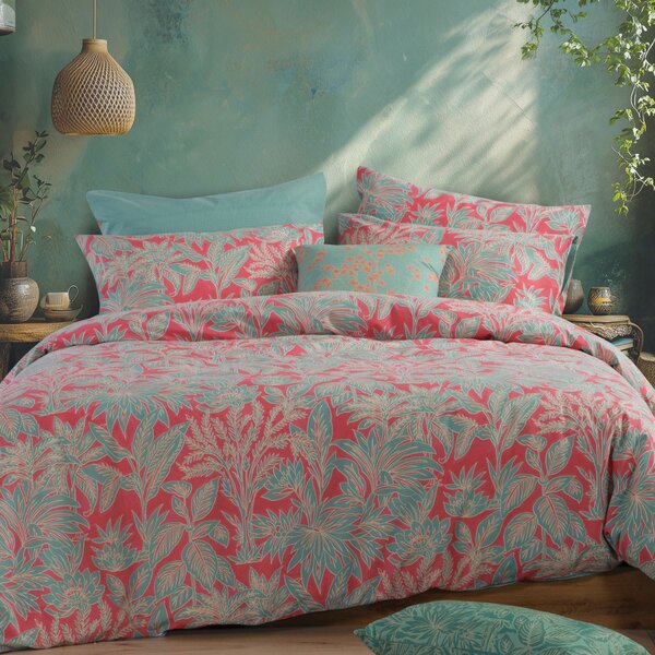 Σεντόνια Μονά (Σετ) Nef-Nef Homeware Smart Charisma Green - Coral Πράσινο,Κόκκινο ΧΩΡΙΣ ΛΑΣΤΙΧΟ 170x270