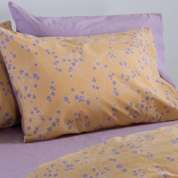 Μαξιλαροθήκη (52x72) Nef-Nef Homeware Smart Floriva Yellow