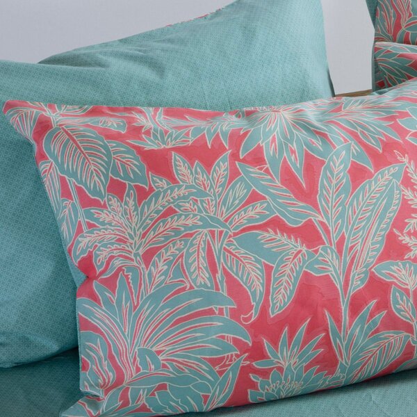 Μαξιλαροθήκη (52x72) Nef-Nef Homeware Smart Charisma Green - Coral