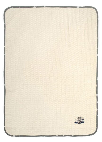 Κουβέρτα Πικέ Αγκαλιάς (80x110) Dimcol Aviator 185 Ecru-Grey