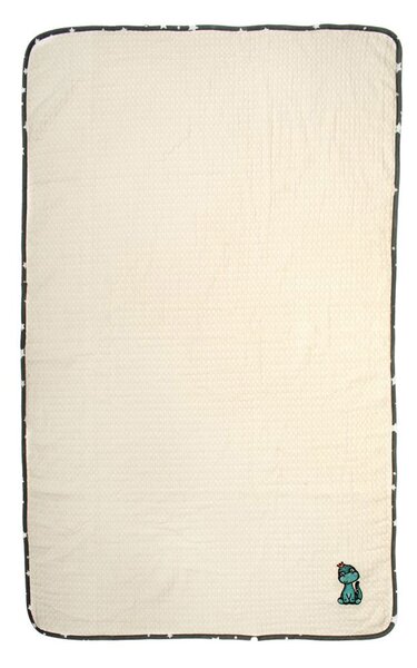 Κουβέρτα Πικέ Αγκαλιάς (80x110) Dimcol Dinosaur 181 Ecru-Grey