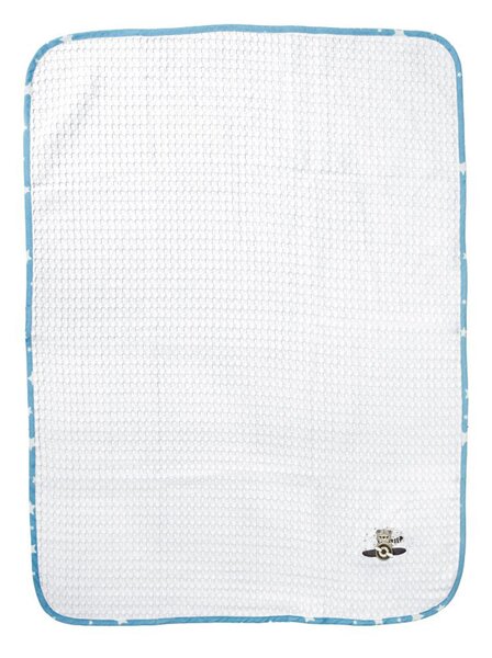 Κουβέρτα Πικέ Αγκαλιάς (80x110) Dimcol Aviator 184 White-Sky Blue