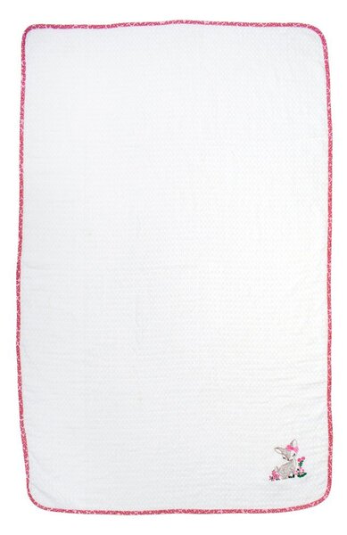 Κουβέρτα Πικέ Αγκαλιάς (80x110) Dimcol Deer 197 White-Pink