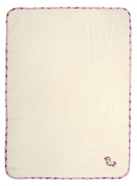 Κουβέρτα Πικέ Αγκαλιάς (80x110) Dimcol Unicorn 189 Ecru-Pink