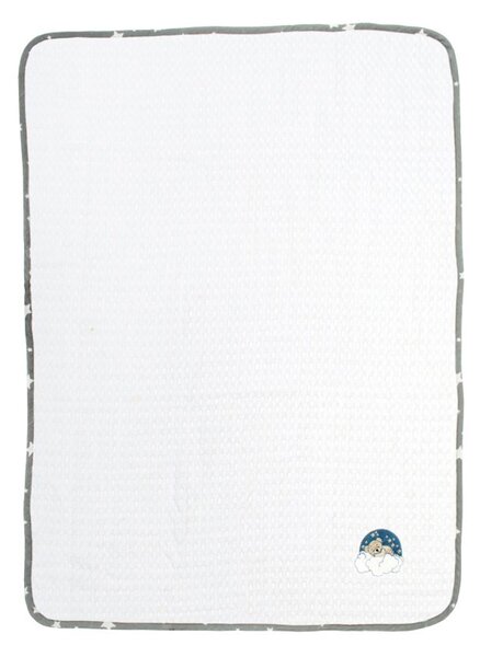 Κουβέρτα Πικέ Αγκαλιάς (80x110) Dimcol Bear 176 White-Grey