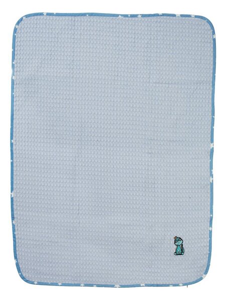 Κουβέρτα Πικέ Αγκαλιάς (80x110) Dimcol Dinosaur 179 Sky Blue