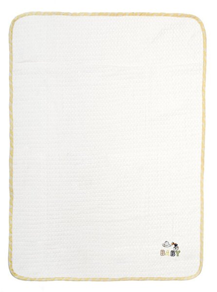 Κουβέρτα Πικέ Αγκαλιάς (80x110) Dimcol 193 White-Yellow