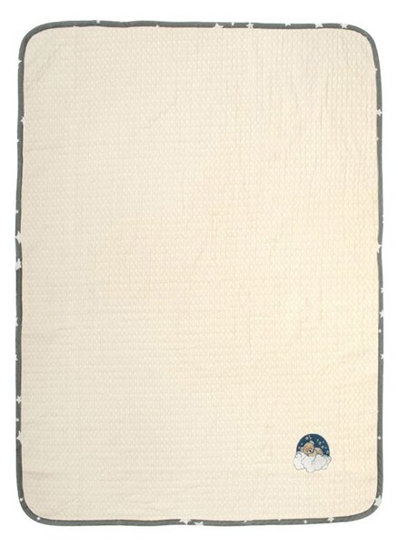 Κουβέρτα Πικέ Κούνιας (100x160) Dimcol Cloudy Bear 177 Ecru-Grey
