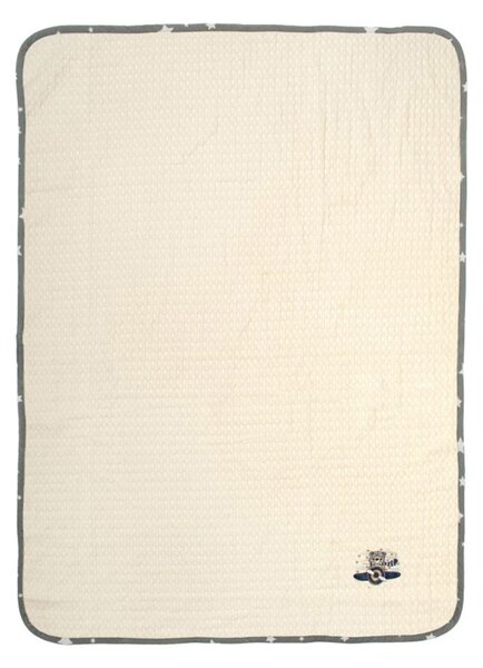 Κουβέρτα Πικέ Κούνιας (100x160) Dimcol Aviator 185 Ecru-Grey