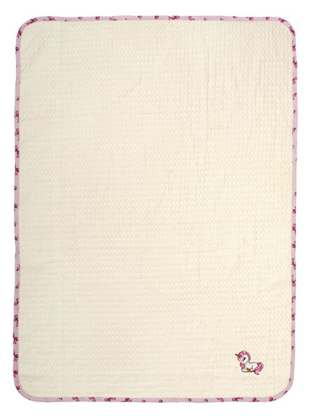 Κουβέρτα Πικέ Κούνιας (100x160) Dimcol Unicorn 189 Ecru-Pink