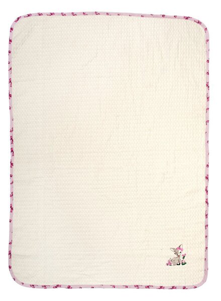 Κουβέρτα Πικέ Κούνιας (100x160) Dimcol Deer 198 Ecru-Pink