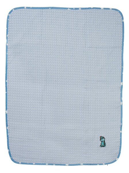Κουβέρτα Πικέ Κούνιας (100x160) Dimcol Dinosaur 179 Sky Blue