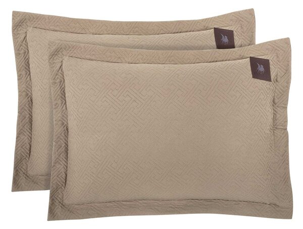 Ζεύγος Μαξιλαροθήκες Καπιτονέ (50x70) Greenwich Polo Club Essential 4452 Taupe