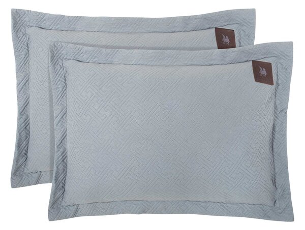 Ζεύγος Μαξιλαροθήκες Καπιτονέ (50x70) Greenwich Polo Club Essential 4450 Grey