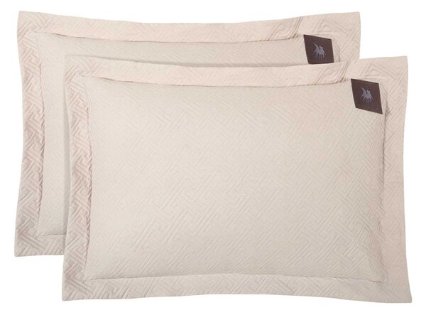 Ζεύγος Μαξιλαροθήκες Καπιτονέ (50x70) Greenwich Polo Club Essential 4451 Beige