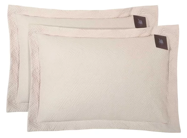 Ζεύγος Μαξιλαροθήκες Καπιτονέ (50x70) Greenwich Polo Club Essential 4451 Beige