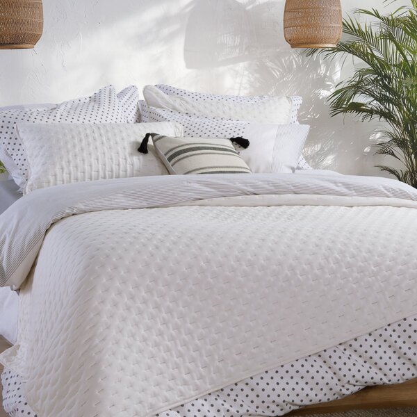Κουβερλί Ημίδιπλο (180x240) Nef-Nef Homeware Adelle Ecru