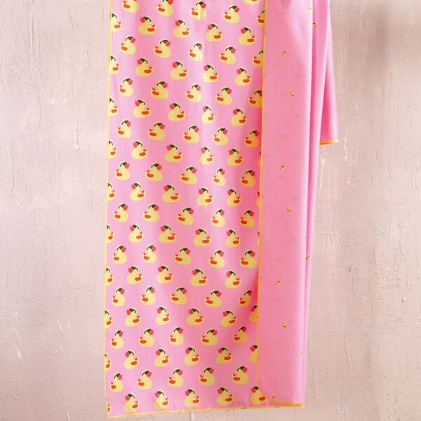 Πετσέτα Θαλάσσης Microfiber 2 Όψεων (90x160) Rythmos Duck Pink