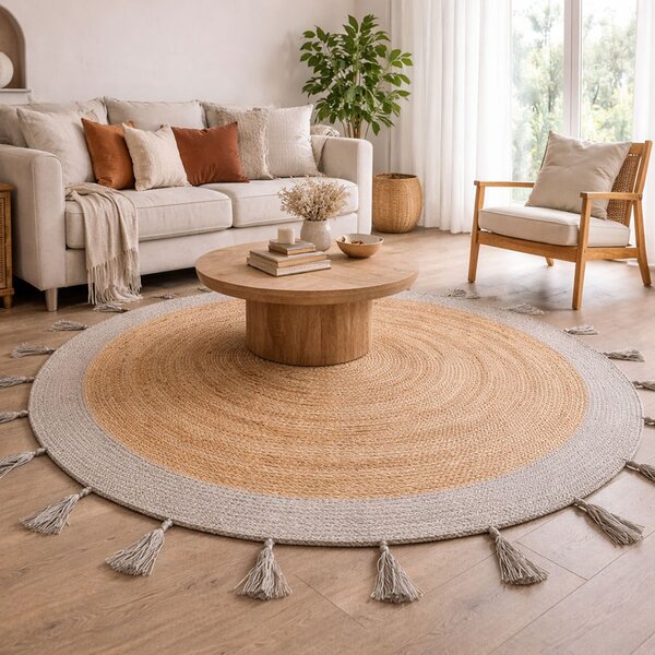 Στρογγυλό Χαλί All Season (Φ100) Pol Rugs & Mats Jute Cotton
