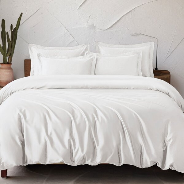 Ζεύγος Μαξιλαροθήκες Oxford (50x70) Rythmos Tencel Glacier Off White