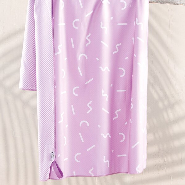 Πετσέτα Θαλάσσης Microfiber 2 Όψεων (90x160) Rythmos Difuse Purple