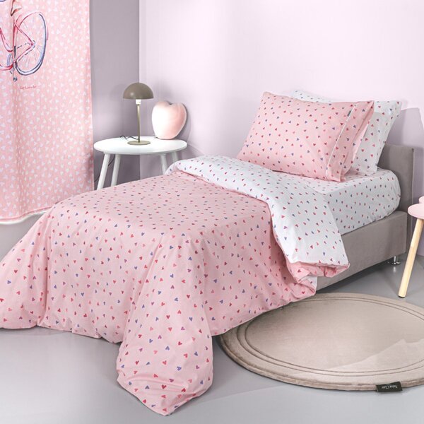 Σεντόνια Μονά (Σετ) Guy Laroche Amore Pink Ροζ ΧΩΡΙΣ ΛΑΣΤΙΧΟ 165x250