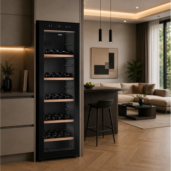 Συντηρητής κρασιού Haier HWS205GGEH1 με ενεργειακή κλάση G, Wi-Fi, Bluetooth και χωρητικότητα 205 φιάλες