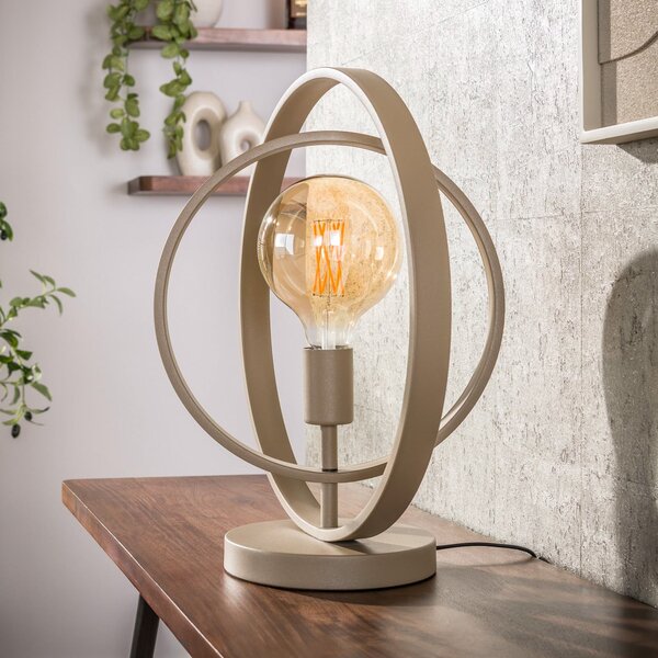 Zijlstra Επιτραπέζιο φωτιστικό Turn Around, μπεζ, ύψος 43 cm, μέταλλο, E27, Μπεζ, Σαλόνι / τραπεζαρία, Μέταλλο, σύγχρονο