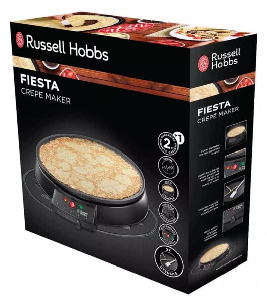 Κρεπιέρα Russell Hobbs Fiesta 20920-56, 1000W, 30 cm, Αξεσουάρ, Μαύρο