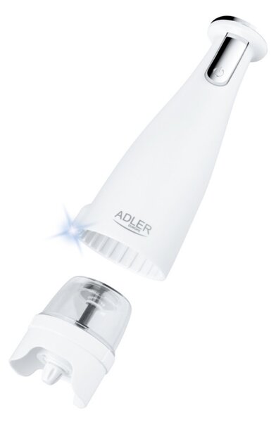 Ηλεκτρικός Μύλος Μπαχαρικών Adler AD 4449W, 3 τμχ, 150 ml, USB, μπαταρία Li-Ion 1500mAh, Κεραμικές λεπίδες, Λευκό