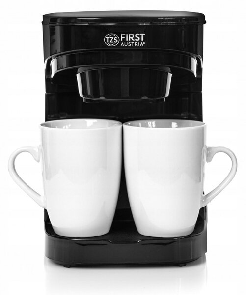 Cafetiera First Austria FA-5453-4, 450W, 2 cesti, 0.250 L, Negru