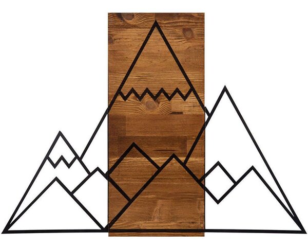 Διακοσμητικό Τοίχου Mountain 279ENZ1741 78x58cm Walnut-Black Wallity