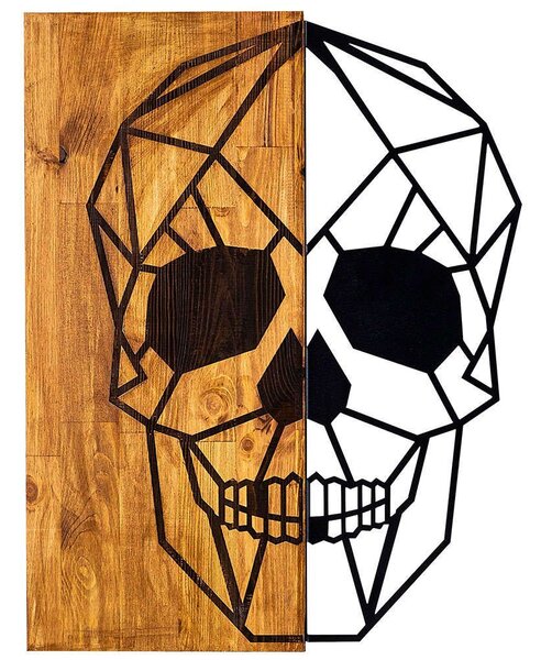 Διακοσμητικό Τοίχου Skull 899SKL1241 44x58cm Walnut-Black Wallity