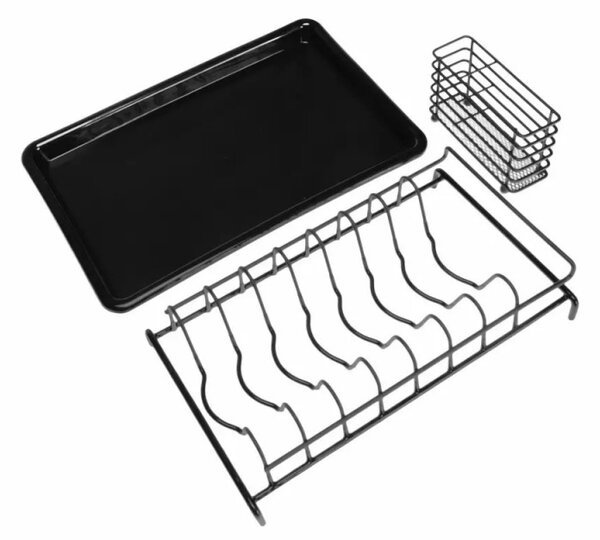 Πιατοθήκη - στεγνωτήριο πιάτων Kinghoff KH 1478, 38 x 24,5 x 9,5 cm, Μαύρο