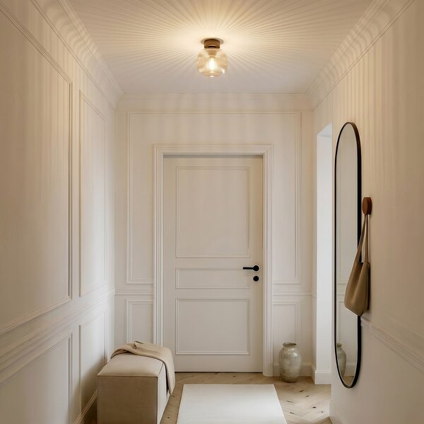 TK Lighting Φωτιστικό οροφής Salvia, καφέ/κονιάκ, γυαλί, Ø 15 cm, E14, ρυθμιζόμενος, Καφέ / Σκουριάς, Σαλόνι / τραπεζαρία, Γυαλί
