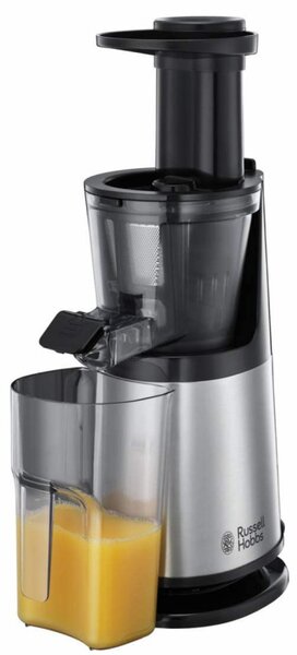 Αποχυμωτής Slow juicer Russell Hobbs 25170-56, 150 W, 3 κόσκινα, 0,7 l, Αντίστροφη κίνηση, Ψυχρή έκθλιψη, Inox/μαύρο