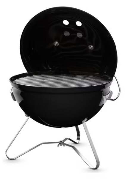 Φορητή ψησταριά κάρβουνου Weber 1121004 Smokey Joe, 37cm, Εμαγιέ, Λαβή με προστασία θερμότητας, Κλείδωμα καπακιού tuck-n-carry, Μαύρο